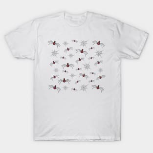 Pattern with spiders and web T-Shirt